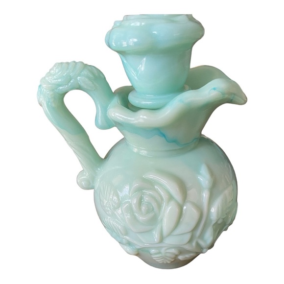 Vintage 1970 Avon Jadeite Milk Glass 4 piece bath set. Collectors item - Picture 4 of 9